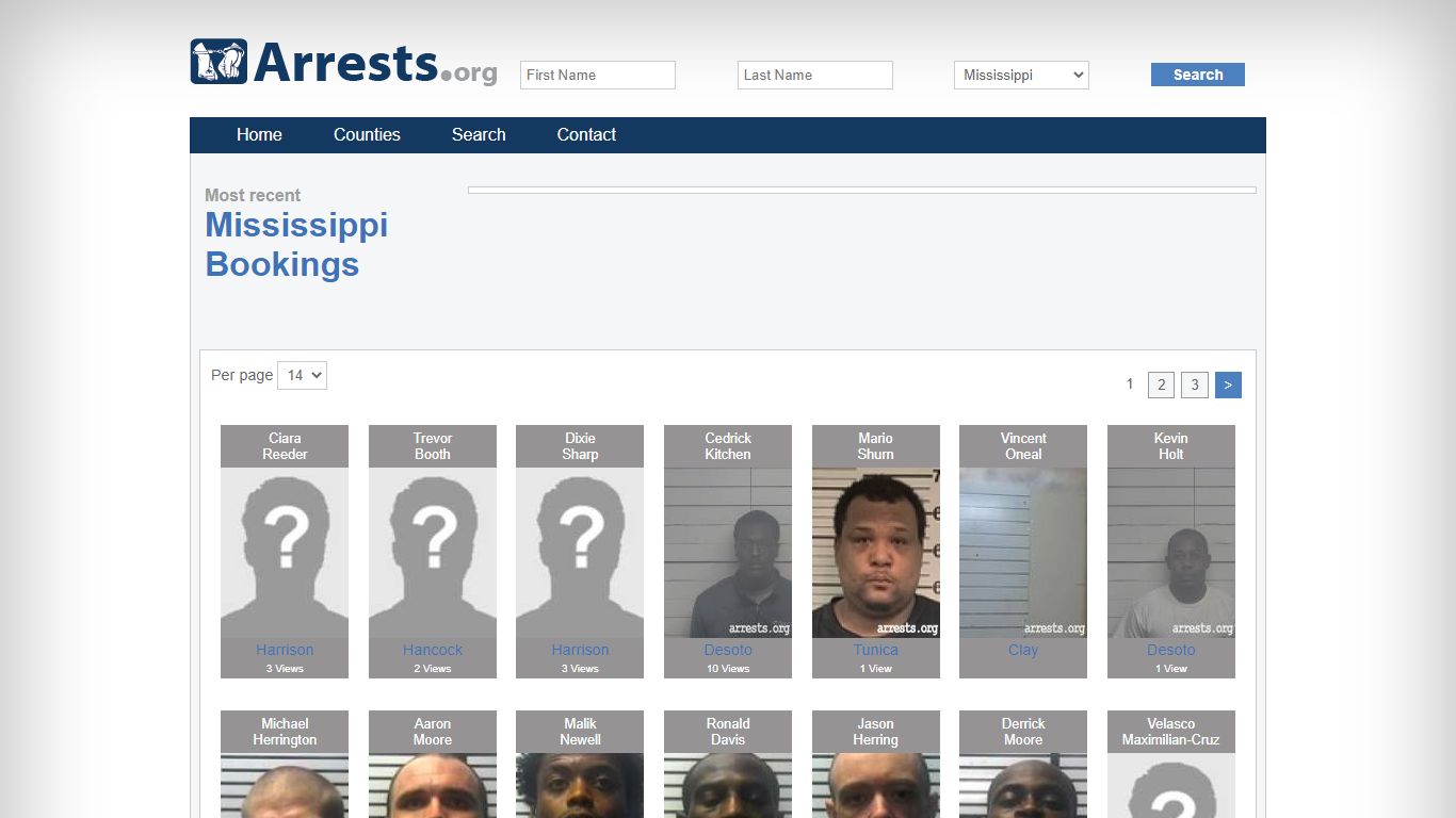 Mississippi Arrests and Inmate Search